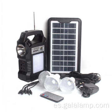 Sistema de iluminación solar portátil con banco de energía